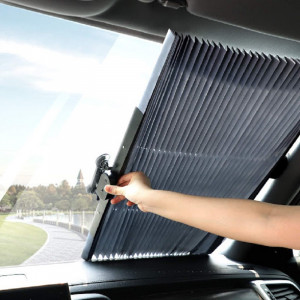 Copertina parasolar auto retractabil cu fixare prin ventuze