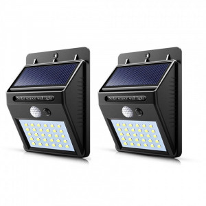 Lampa solara 30 LED, senzor de miscare - set 2 bucati