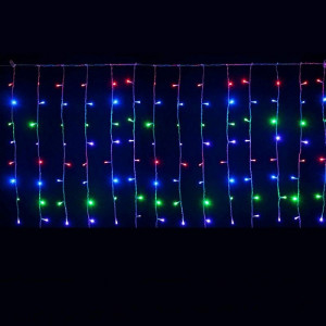 Instalatie de Craciun Tip Perdea 3 m x 1 m, 132 LED MULTICOLOR