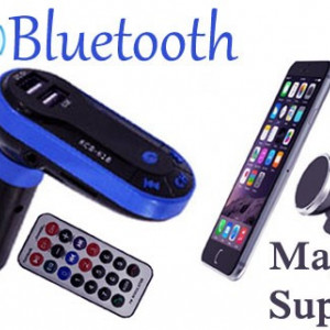 Modulator auto cu telecomanda + suport magnetic telefon