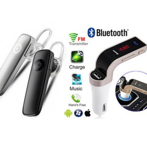 Casca Bluetooth + Modulator FM Auto MP3 Bluetooth