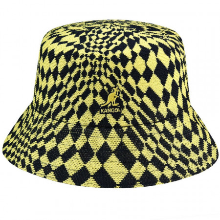Kangol, Palarie warped check bucket albastru-galben