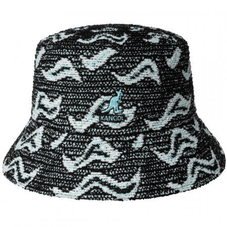 Palarie Kangol Wave Camo Bucket Negru