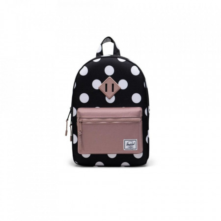 Herschel-rucsac-gradinita-heritage-polka-dot-negru-9L