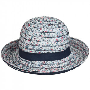 Betmar, Palarie dama reversible roll up bretton albastru
