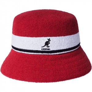 Kangol, Palarie bermuda stripe bucket rosu