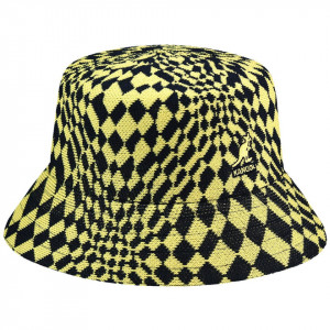Kangol, Palarie warped check bucket albastru-galben