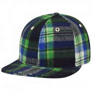 Kangol-sapca-tartan-flat-brim-navy-check