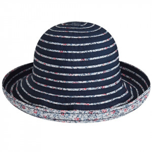Betmar, Palarie dama reversible roll up bretton albastru