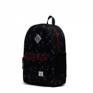 Herschel-rucsac-heritage-XL-rocket-sketch-negru-3