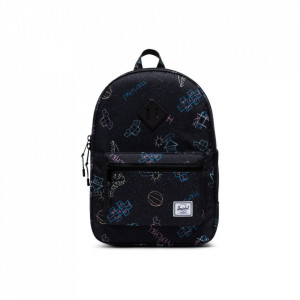 Herschel, Rucsac pentru copii heritage asphalt chalk negru, 16L