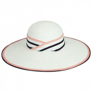 Betmar, Palarie dama palma wide brim alb