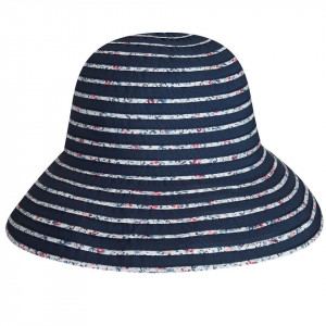 Betmar, Palarie dama reversible roll up bretton albastru