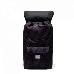 Herschel-rucsac-little-america-negru-optic-check-2