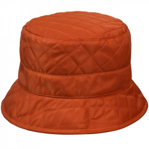 Betmar, Palarie dama quilted rain bucket portocaliu