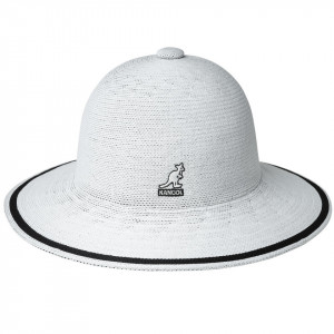 Kangol, Palarie alba tropic wide brim stripe casual