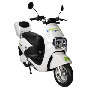 E-Scooter Mine Plus - Moped Freewheel, Omologat R.A.R, Motor Bosch 800W, Autonomie pana la 70Km, Viteza maxima 45Km/h, Alb