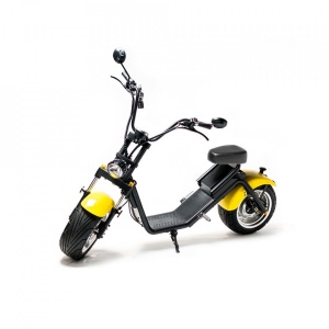 MotoRo S1 - Moped Electric FreeWheel, Autonomie 40 Km Viteza 45 Km/h Omologat RAR Motor 1200 W, Negru / Galben