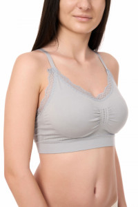 Bustiera din microfibra, Clody, gray blue