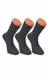 Sosete lungi din bumbac, set 3 perechi, gri