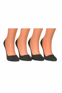Sosete tip talpici, set 4 perechi, negru