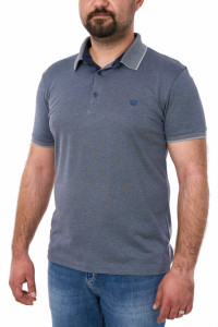 Tricou polo uni, Simenti, gray blue