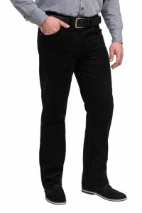 Pantalon raiat clasic, Forza, negru