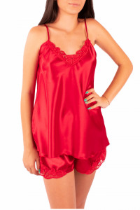 Pijama dama din satin, MissDore, rosu