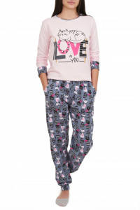 Pijamale dama LOVE, roz