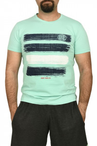 Tricou barbat cu imprimeu grafic, verde