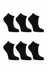 Sosete scurte unisex, set 6 perechi, negru