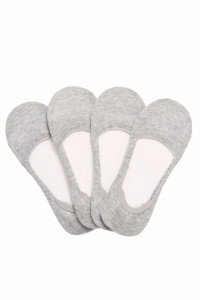 Sosete tip talpici, set 4 perechi, gri