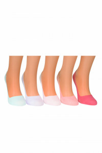 Sosete tip talpici, set 5 perechi, multicolor