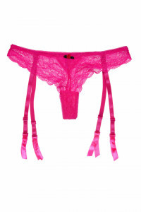 Portjartier cu chilot tanga, bright pink
