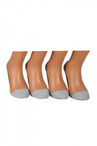 Talpici unisex din bumbac, set 4 perechi, gri