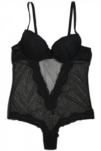Body din dantela, Lemila, negru