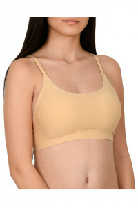Bustiera dama, cu broderie, Shena, bej