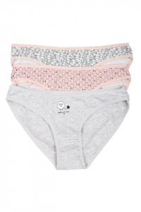 Chiloti clasici cu imprimeu With Love, set 3 buc