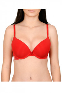 Sutien dama, cupe netede, Lemila, rosu