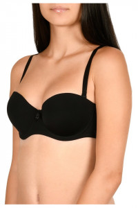 Sutien balconet, cupe netede, Lemila, negru