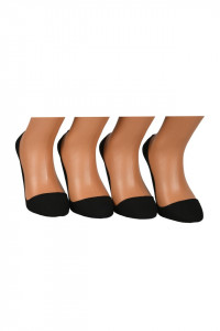 Talpici unisex din bumbac, set 4 perechi, negru