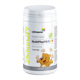 MultiPlusVit KIDS - Multivitamine-B1.B6 C E D Ca 30 tablete masticabile