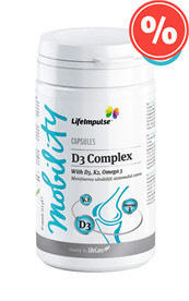 D3 Complex 2000 IU, K2 și Omega 3 vegetala -30 tablete