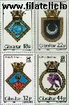 Gibraltar gib 548#551  1988 Scheepswapens  Postfris