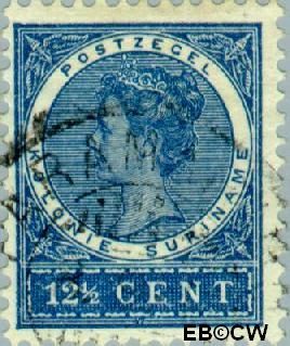 Suriname SU 49  1904 Medaillon 12½ cent  Gestempeld