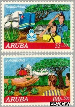 Aruba AR 108#109 1992 Solidariteit Postfris