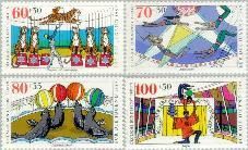 Berlin ber 838#841  1989 Circus  Postfris