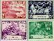 Gibraltar gib 125#128  1949 U.P.U.  Postfris