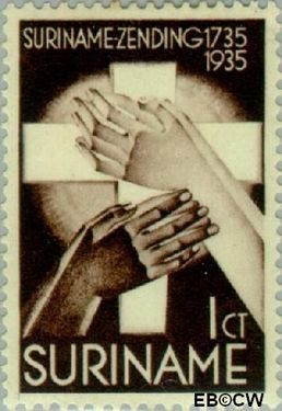 Suriname SU 151  1935 Zendingswerk 1+½ cent  Gestempeld
