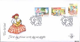 Aruba AR E84 1999 Kinderzegels FDC zonder adres
